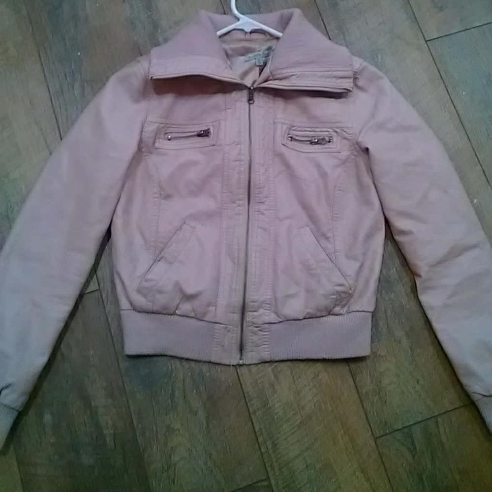 Pastel pink leather jacket💕